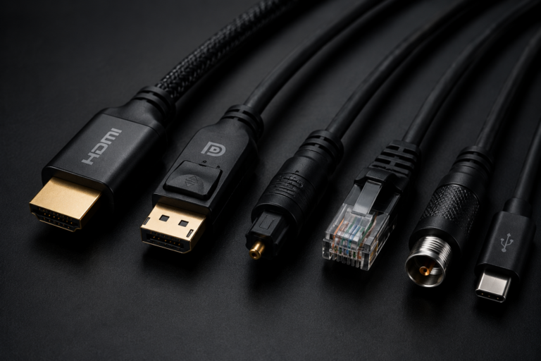 HDMI and AV cables for clean TV, audio, and smart home installation