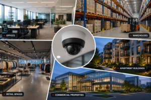 Commercial CCTV camera system installation by HD Hookups