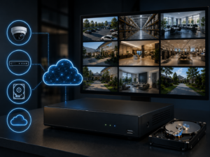 NVR video storage system for security camera recording